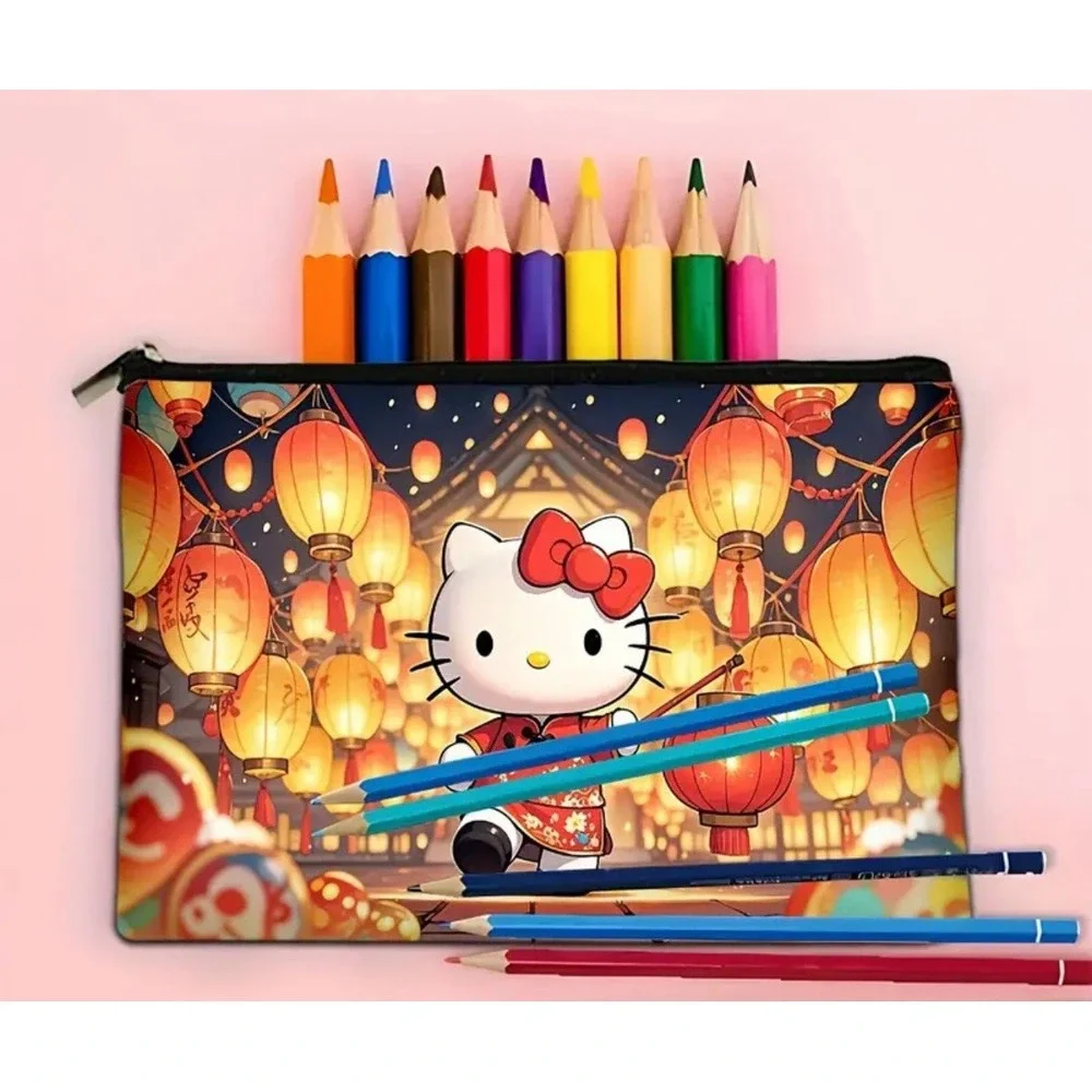 Hello Kitty Japanese Style Lanterns Cute‎ Cosmetic Bag - New